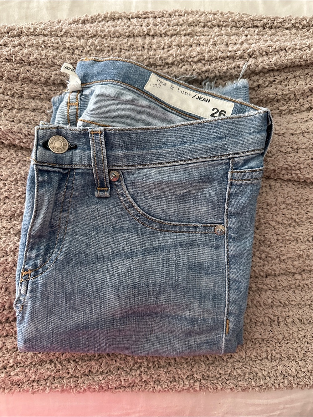 rag & bone Light Blue Skinny Jeans - Birdie